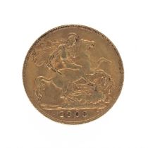 EDWARD VII GOLD HALF SOVEREIGN, 1908, 3.9gms Provenance: private collection Carmarthenshire by