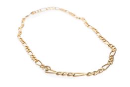 9CT GOLD CURB LINK CHAIN, 48.5cms long, 9.2gms Provenance: private collection Torfaen County Borough