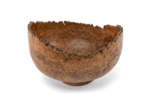 DAVID WOODWARD burr elm fruit bowl, 29cms diameter, signed to base Provenance: private collection