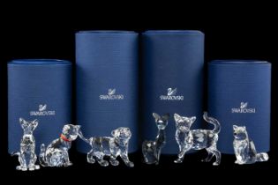 COLLECTION OF SWAROVSKI CRYSTAL including, Cat Mother Sitting Red Collar, model no.1193526, boxed,