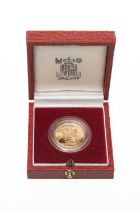 ELIZABETH II GOLD 'THE 1986 PROOF SOVEREIGN', with Certificate of Authenticity, No 01212, in box