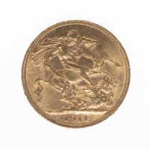 GEORGE V GOLD SOVEREIGN, 1911, 8.0gms Provenance: private collection Carmarthenshire by descent