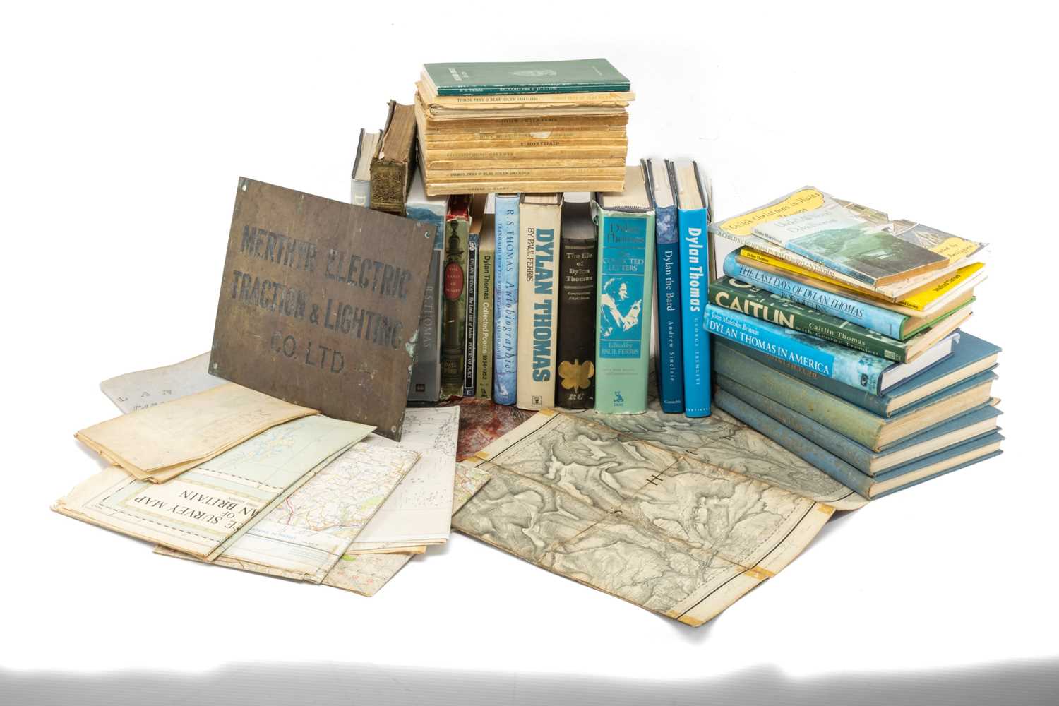 WELSH INTEREST LARGE COLLECTION OF WELSH LITERATURE AND EPHEMERA, including a brass plaque from