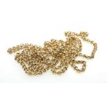 9CT GOLD BELCHER CHAIN, 82cms, wt. 18.4g Provenance: private collection Cardiff Comments: ordinary