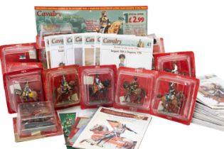 DELPRADO EQUESTRIAN FIGURINES,depicting cavalry of the Napoleonic Wars, all in blister packs,