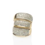 THREE 9CT GOLD DIAMOND CHIP RINGS, 13.9gms gross (3) Provenance: deceased estate Neath Port Talbot