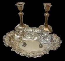 VICTORIAN SILVER FRUIT BOWL, Israel Sigmund Greenberg & Co., Birmingham 1900, shaped oval with