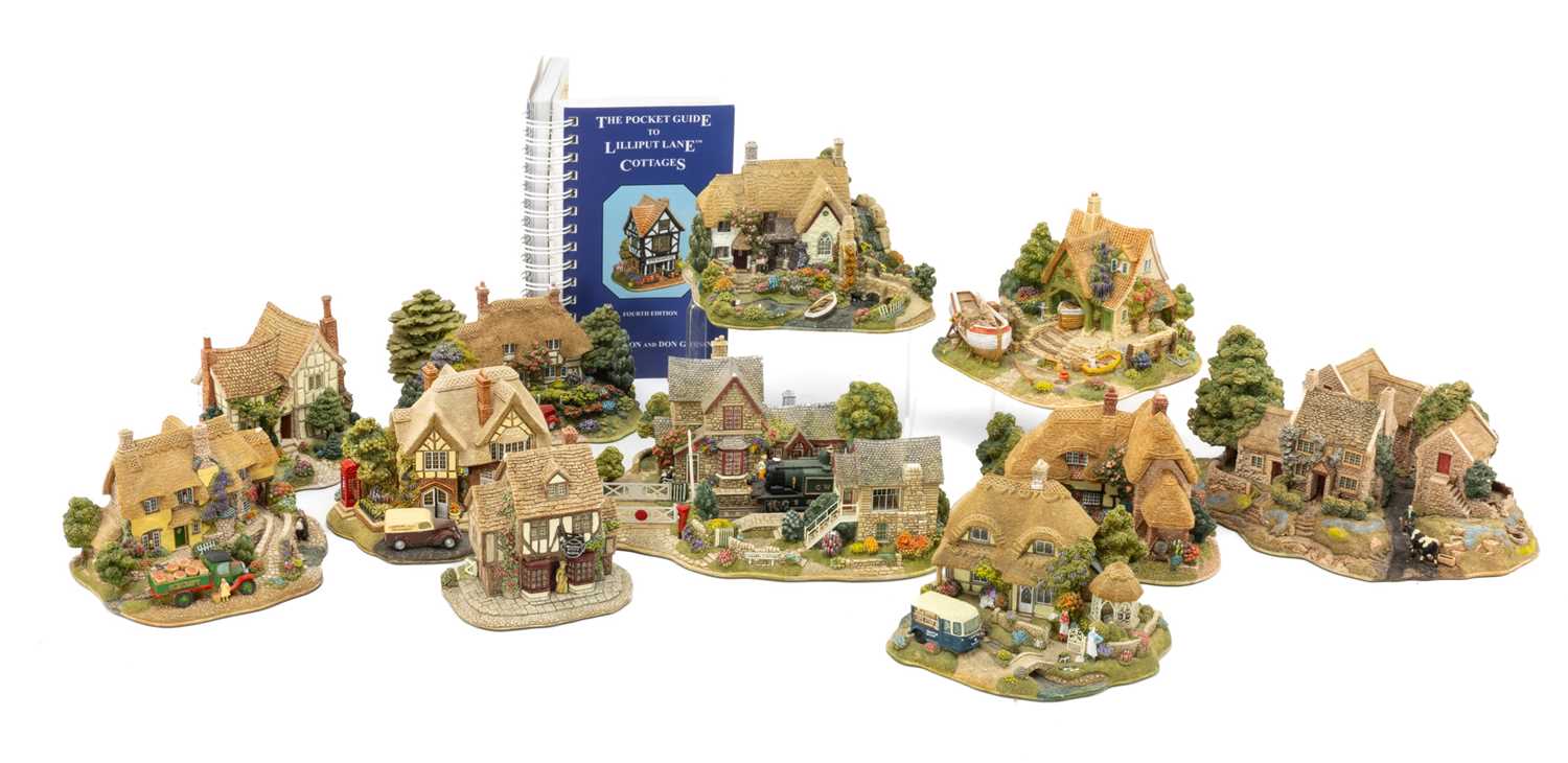 COLLECTION OF LILLIPUT LANE MODELS including, Bluebell Farm, The Good Life, The Boatyard, Pen