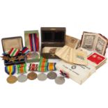 MEDALS & COLLECTABLES comprising group of Kensitas cigarette silk flags of the world, WWII