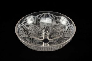 LALIQUE CLEAR GLASS 'COQUILLES' BOWL, base with moulded 'R.Lalique' mark, 24cm diam. Provenance: