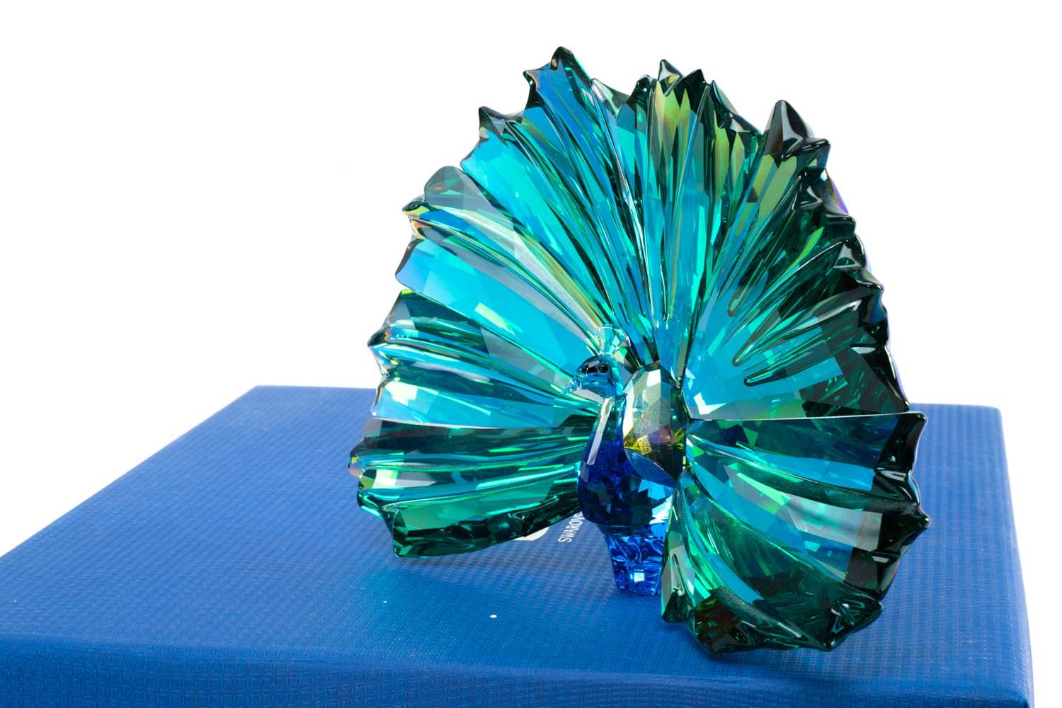 SWAROVSKI CRYSTAL 2015 ANNUAL EDITION PEACOCK ARYA, model no.5063694, approx. 11 (h) x 15cms (w)