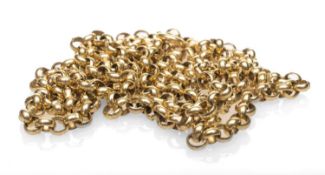 9CT GOLD CIRCLE LINK CHAIN, 60.5cms long, 12.7gms Provenance: private collection Torfaen County