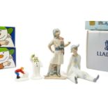 COALPORT & LLADRO FIGURINES, Wistful Memories, no.8154 and Valencia Boy, no.1400, together with