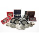 GROUP OF ASSORTED CROWNS comprising William III crown 1695, 2 x George III crowns 1820 & 1821,