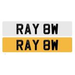 CHERISHED REGISTRATION NUMBER PLATE RAY 8W, held on retention certificate (V778) Provenance: private