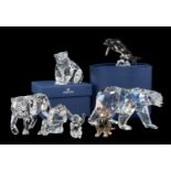 COLLECTION OF SWAROVSKI CRYSTAL including, Chimpanzee/Chimp Mother and Baby, model no. 5063689, 6cms