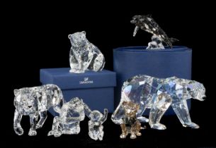COLLECTION OF SWAROVSKI CRYSTAL including, Chimpanzee/Chimp Mother and Baby, model no. 5063689, 6cms