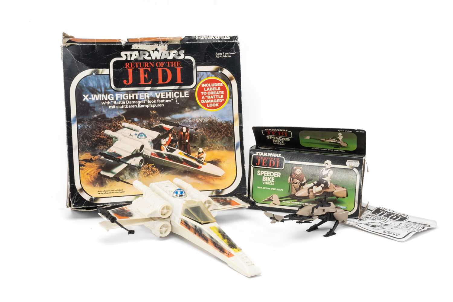 PALITOY & KENNER,STAR WARS, 1983 , RETURN OF THE JEDI ACTION FIGURES, X-Wing fighter vehicle with