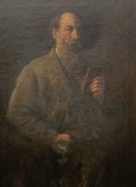 HENRY MEASHAM (1844-1922) oil on canvas - three-quarter portrait of artist William Dean Barker (