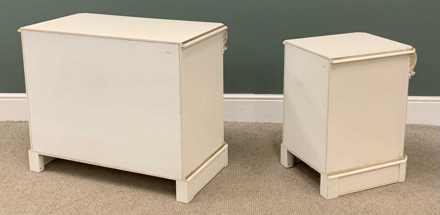 MODERN BEDROOM FURNITURE coloured white, a multi-drawer chest, 71 (h) x 160 (w) x 47cms (d), a - Image 8 of 14