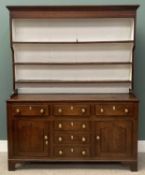 CIRCA 1900 OAK WELSH DRESSER, nice example with three shelf rack, three drawers with two cupboard