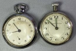 GROUP OF WATCHES including Record 9ct gold ladies wristwatch, three pocket watches and various