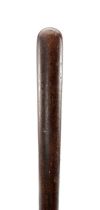 FIJI POLE CLUB, bowai, tapering cylindrical with carved tavatava grip, 112cms long Provenance: