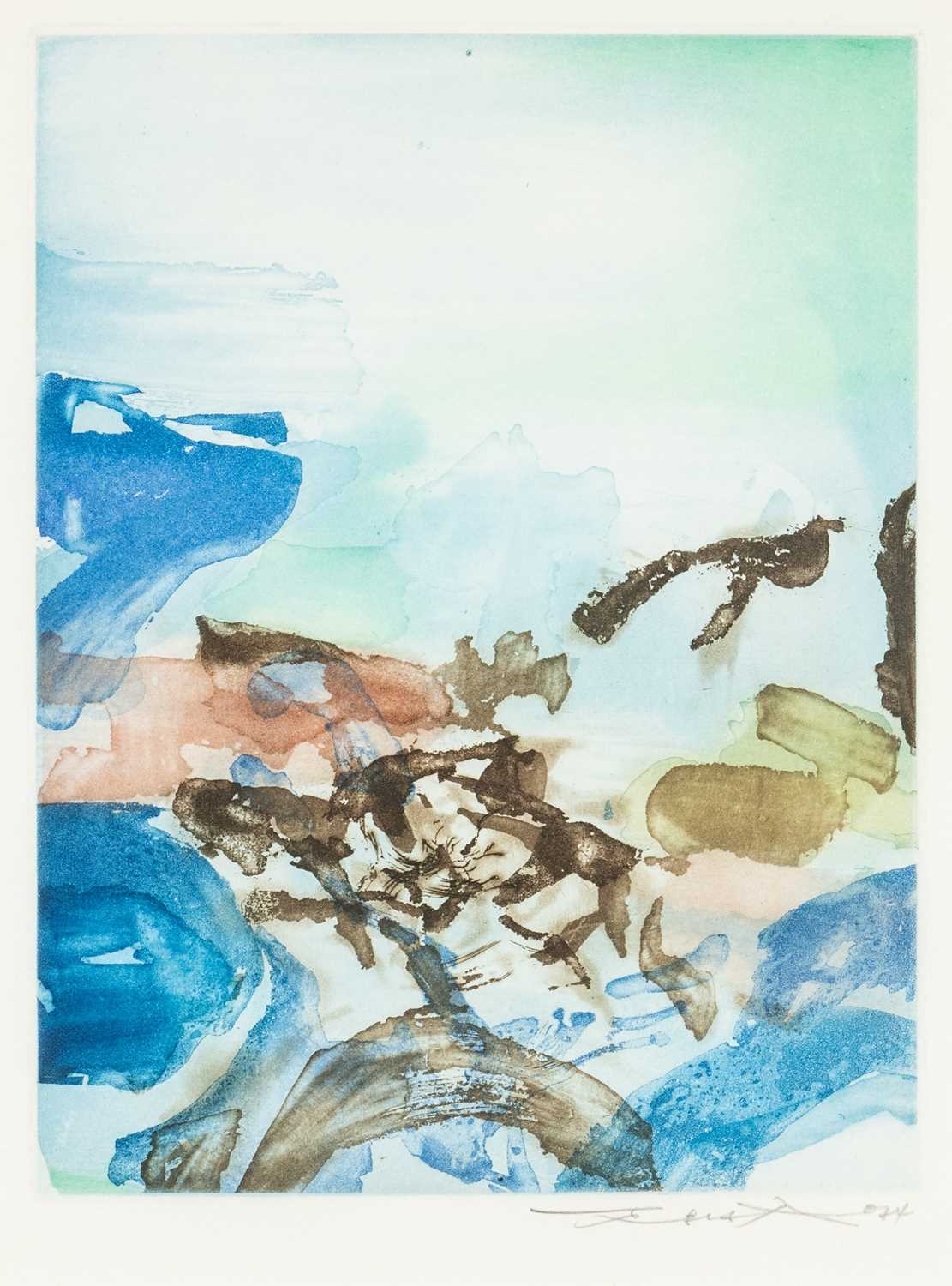 ‡ ZAO WOU-KI 趙無極 (Chinese-French, 1920-2013) etching with aquatint - Composition I from
