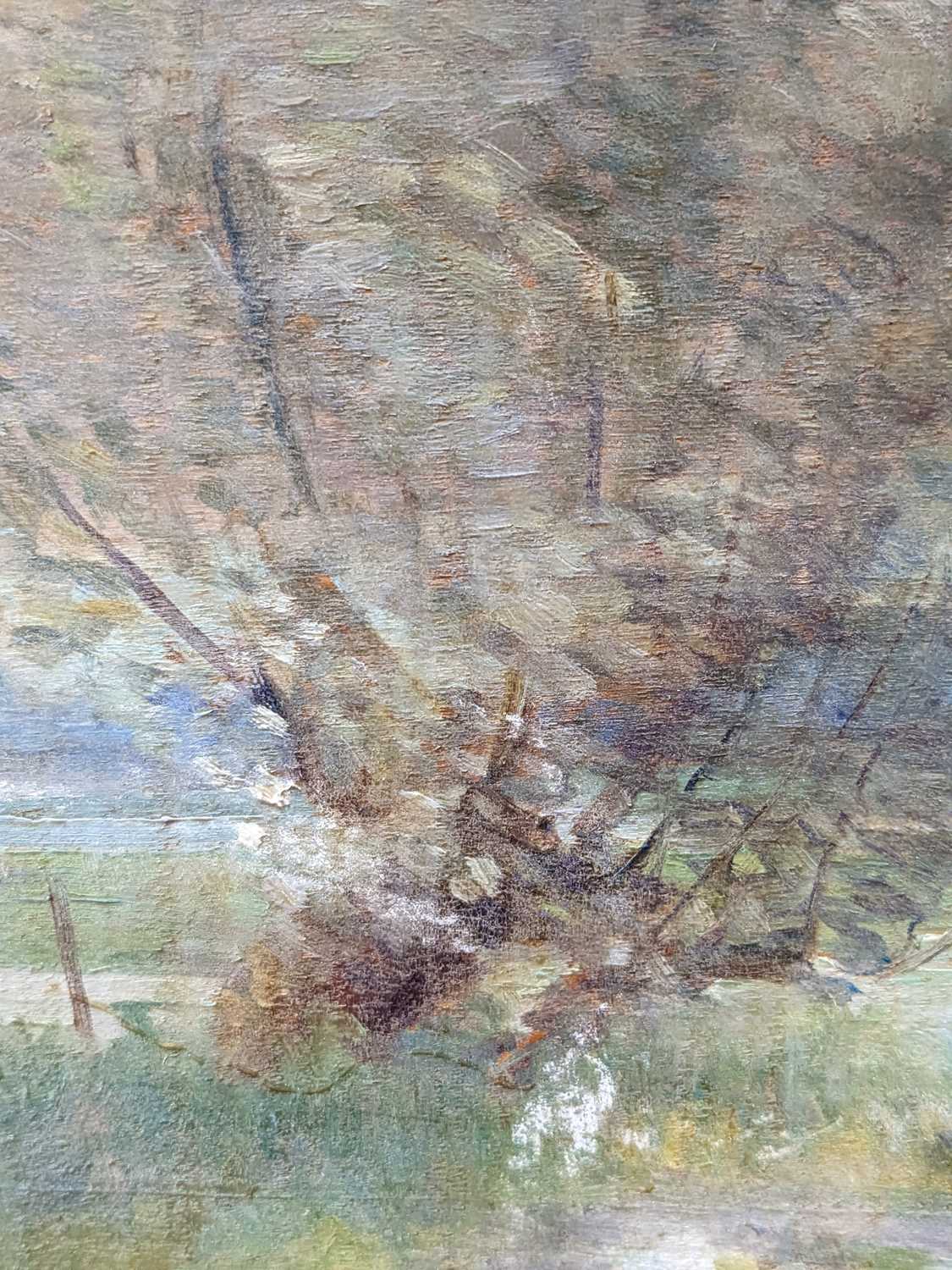TENG-HIOK CHIU 周廷旭 (Chou Ting-Hsu) (Chinese, 1903-1972) oil on board - Landscape with tree and - Image 3 of 6
