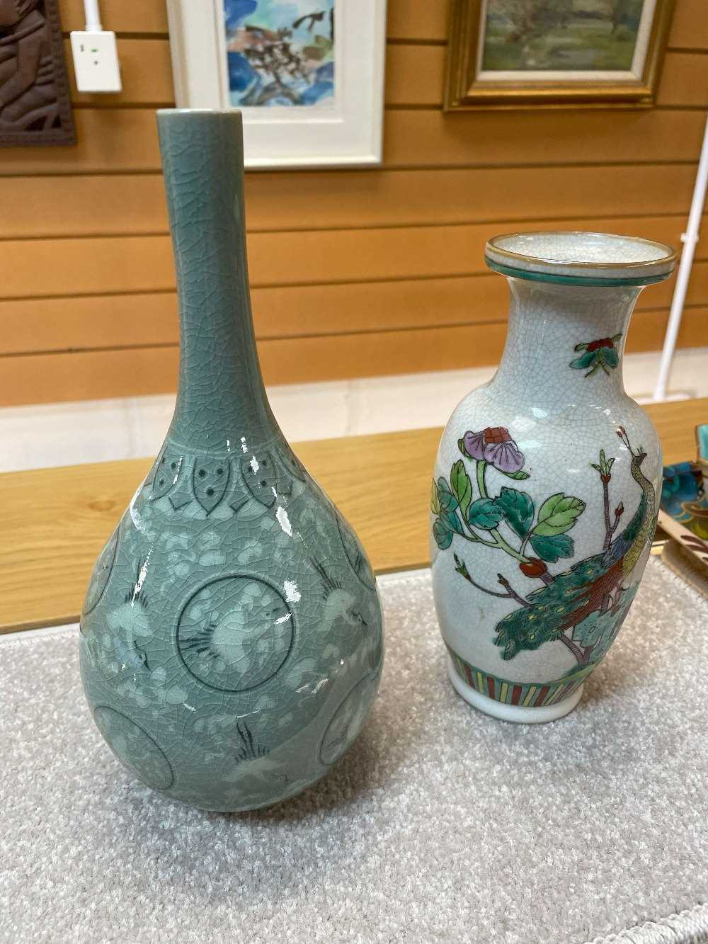 ASSORTED MOSTLY CHINESE COLOURED CERAMICS, including famille rose jar and cover, famille verte 'four - Image 2 of 39