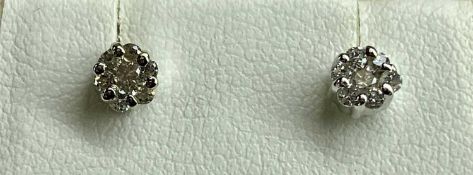 PAIR OF 18CT GOLD DIAMOND STUD EARRINGS Provenance: private collection Denbighshire