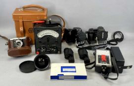 CAMERAS & ACCESSORIES including Olympus IS-3000 digital camera, Olympus Camedia E-20P digital