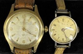 TWO VINTAGE WRISTWATCHES being a Rodania automatic gents' wristwatch, with gold plated circular