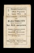 THE FOOTBALL CLUB HOUSE: NEWPORT COUNTY AFC PROGRAMME FROM SEASON 1945 - 1946, Newport County vs.
