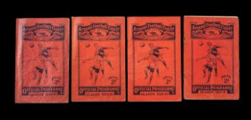 THE FOOTBALL CLUB HOUSE: FOUR ARSENAL PROGRAMMES; Arsenal vs. Cardiff City dated April 6th 1928,