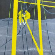 ‡ PHILIP MUIRDEN (1932-2023) oil on canvas - entitled verso, 'Night Repairs', signed, 90 x 90cms