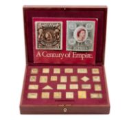 CASED 'THE EMPIRE COLLECTION' GOLD-PLATED SOLID SILVER REPLICAS, containing twenty-five silver-