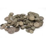 ASSORTED GB PRE-1947 SILVER COINAGE, comprising 2 Victorian crowns (1890 & 1900), sixpences (85g),