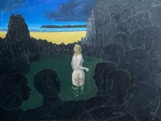 ‡ PHILIP MUIRDEN (1932-2023) oil on canvas - entitled verso, 'The Elders', signed, 91 x 121cms