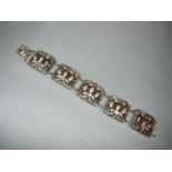 Großes und schweres Armband in 830 Silber. Mid Century Denmark. Elemente 22x30mm. Meistermarke