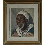 Unbekannter Maler des 20.Jhdt. Araber, Perser oder Nordafrikaner mit Turban. Öl/Lw. Sig. & dat.