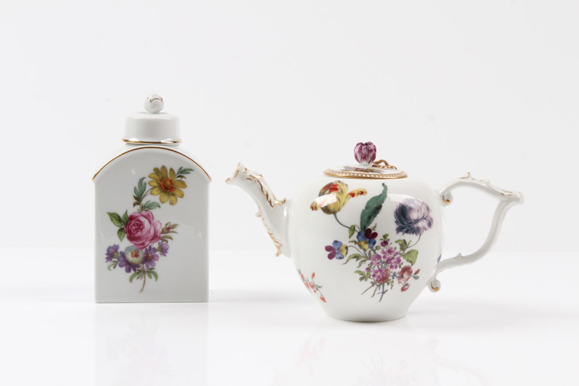 Konvolut. Meissen, 18. Jh. Teekanne,