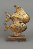Dekorative Figur "2 Fische" im Mid-century Stil