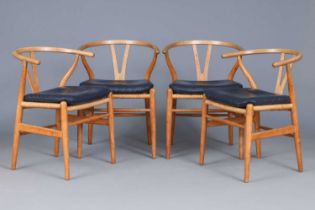 4 vintage CARL HANSEN (Denmark) "Wishbone" Chairs