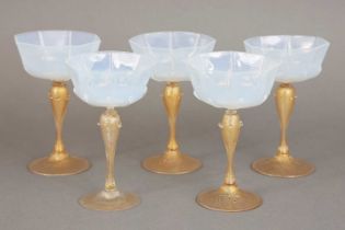 5 wohl SALVIATI (Murano) Champagnerschalen