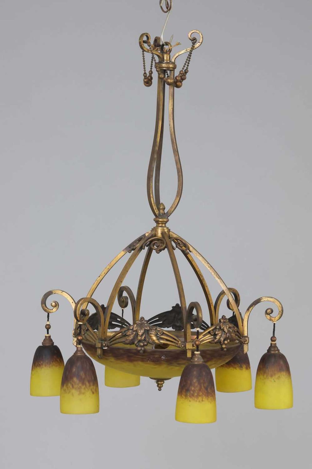 Französische Deckenlampe des Jugendstil