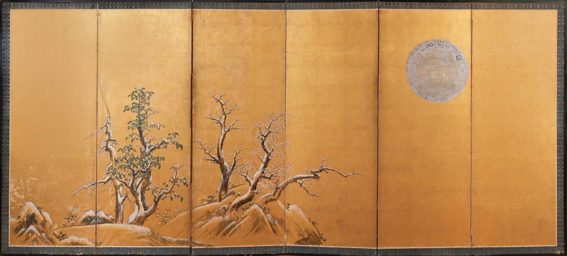 Japanischer Stellschirm der späten Edo-Periode  - Bild 5 aus 6