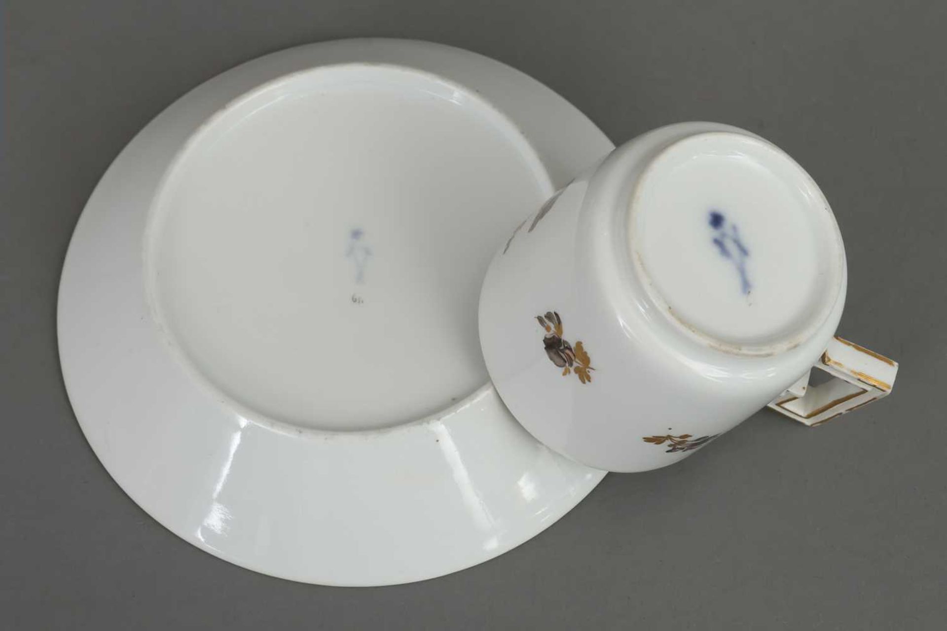 4 MEISSEN Porzellantassen mit Untertassen - Image 3 of 3