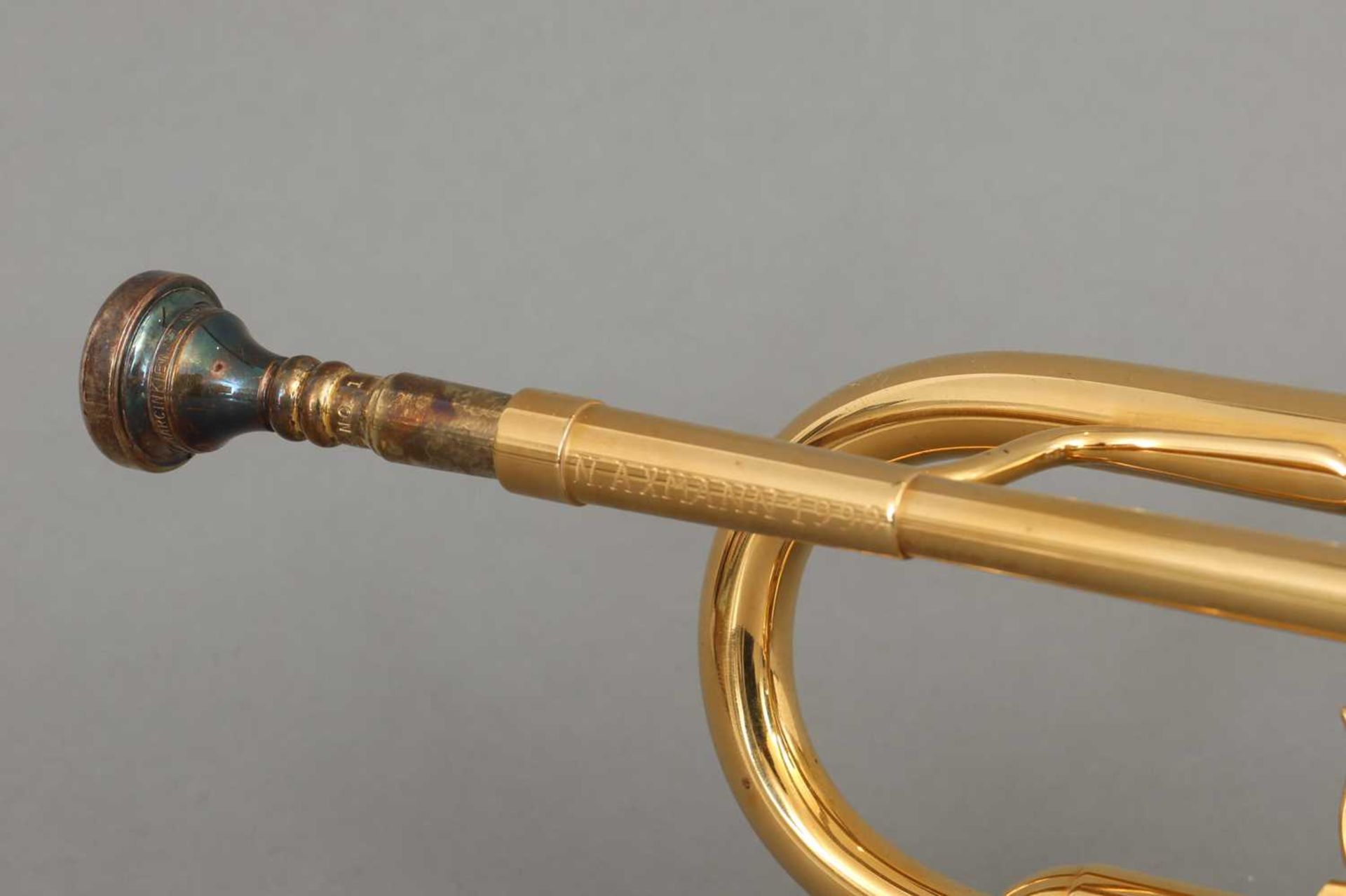 Norbert AXMANN B-Trompete mit Diamant-Besatz und Vergoldung - Bild 5 aus 11