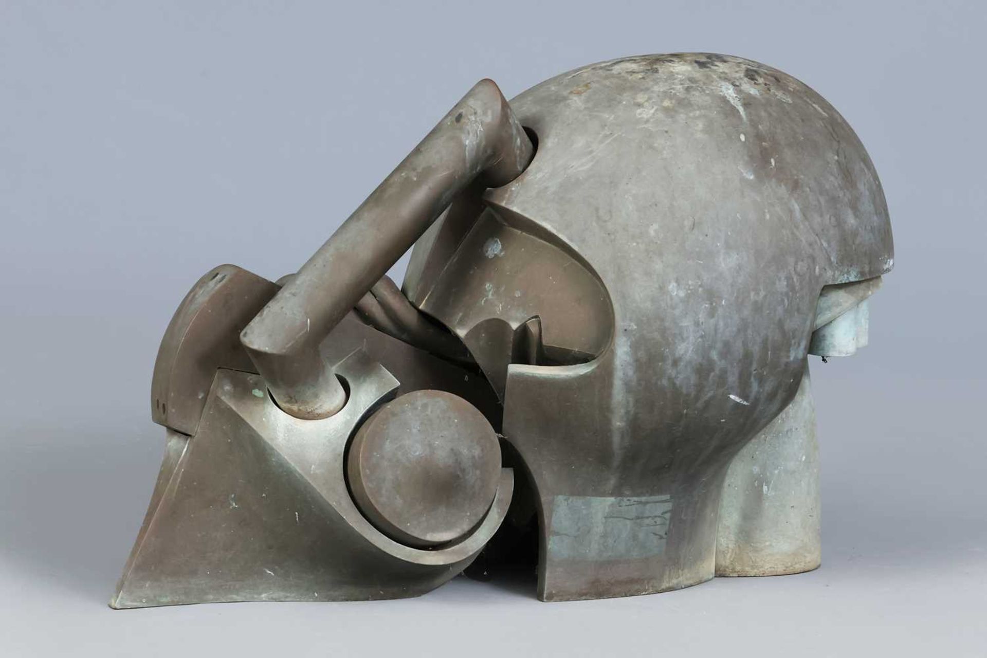 Howard NEWMAN (*1943, New Jersey), Bronzeplastik "Skull"